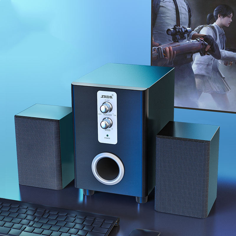 3 in 1 Home Speaker 3.5mm Wired Computer Speakers HD Sound USB Powered Sound Box Secondary image