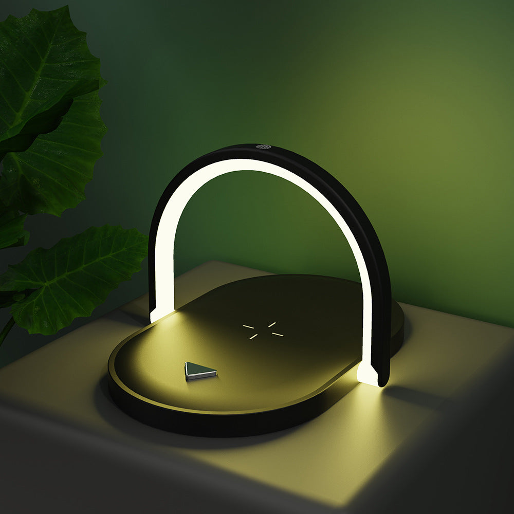 3 In 1 Foldable Wireless Charger Night Light Wireless Charging Station Stonego LED Reading Table Lamp 15W Fast Charging Light Secondary image