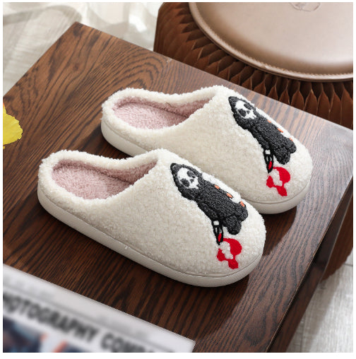 Halloween Funny Spider Ghost Scary Flat Indoor House Shoes For Women Men Soft Plush Cozy Horror Halloween Gifts Secondary image