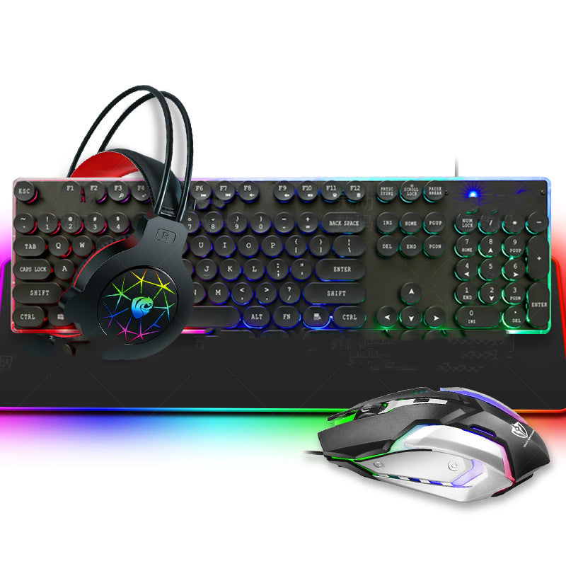 Punk Keyboard And Mouse Set Headset Four-piece Mouse And Keyboard Set Secondary image